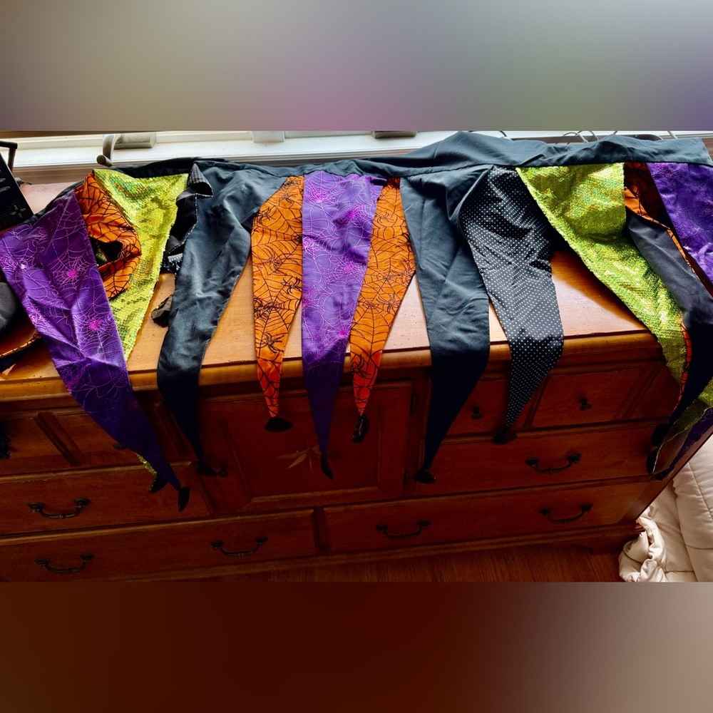 Colorful Halloween Mantel Scarf.